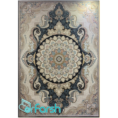 دکتر فرش - فرش 700 شانه - فرش 700 شانه قیطران طرح پریوش رنگ سرمه ای پریوش، طرحی جدید از قیطران