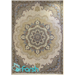 فرش 700 شانه قیطران طرح گلپری رنگ کرم