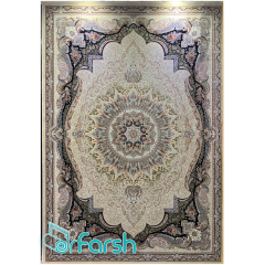 فرش 700 شانه قیطران طرح روژان رنگ کرم