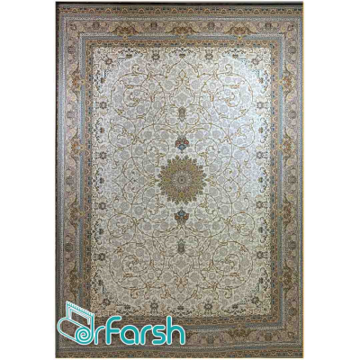 دکتر فرش - فرش 1200 شانه - فرش 1200 شانه قیطران طرح شکوه رنگ کرم روشن شکوه؛ طرحی جدید از قیطران