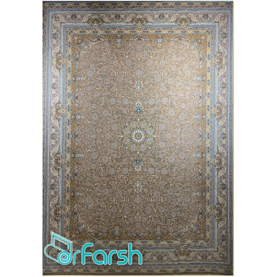 دکتر فرش - فرش 1200 شانه - فرش 1200 شانه قیطران طرح شکوه رنگ نسکافه ای + ارسال رایگان + امکان خرید اقساطی | دکترفرش