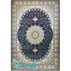 فرش 1200 شانه قیطران طرح الهه رنگ سرمه ای