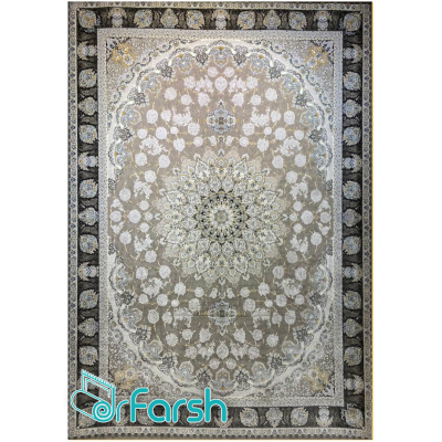 دکتر فرش - 1200 شانه میکرو اکریلیک - فرش 1200 شانه قیطران طرح الهه رنگ طوسی الهه؛ طرحی جدید از قیطران