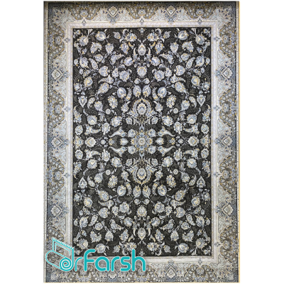 دکتر فرش - 1200 شانه میکرو اکریلیک - فرش 1200 شانه قیطران طرح گلسا رنگ زغالی گلسا؛ طرحی جدید از قیطران