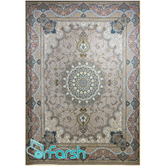 فرش 1200 شانه قیطران طرح مانی رنگ نسکافه ای