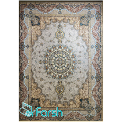 دکتر فرش - فرش 1200 شانه - فرش 1200 شانه قیطران طرح مانی رنگ فیلی + ارسال رایگان + امکان خرید اقساطی | دکترفرش