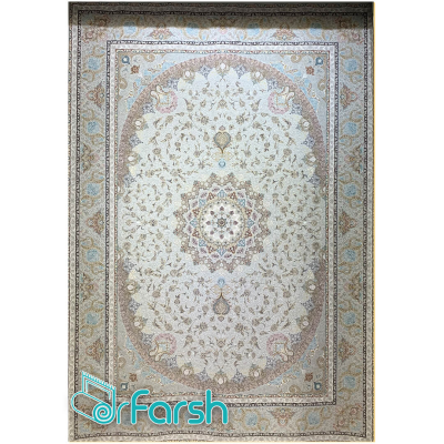 دکتر فرش - فرش 1500 شانه - فرش 1500 شانه قیطران طرح سلطان رنگ کرم سلطان؛ طرحی جدید از قیطران