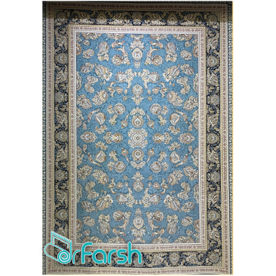 دکتر فرش - فرش 1500 شانه - فرش 1500 شانه قیطران طرح ملیسا رنگ آبی ملیسا؛ طرحی جدید از قیطران