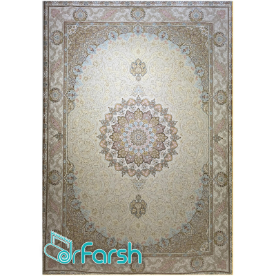 دکتر فرش - فرش 1500 شانه - فرش 1500 شانه قیطران طرح مستانه رنگ کرم مستانه؛ طرحی جدید از قیطران