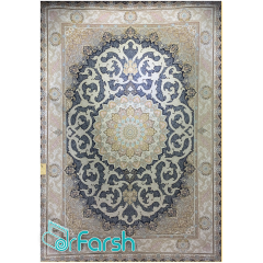 فرش 1500 شانه قیطران طرح مستانه رنگ ملانژ نوک مدادی