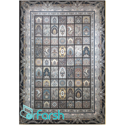 دکتر فرش - فرش 1500 شانه - فرش 1500 شانه قیطران طرح مهرو رنگ قهوه ای مهرو؛ طرحی جدید از قیطران