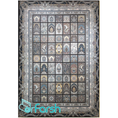 فرش 1500 شانه قیطران طرح مهرو رنگ قهوه ای