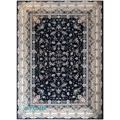 دکتر فرش - فرش 1500 شانه - فرش 1500 شانه قیطران طرح شهرزاد رنگ سرمه ای شهرزاد؛ طرحی جدید از قیطران