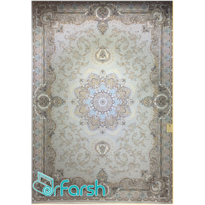 دکتر فرش - فرش 1500 شانه - فرش 1500 شانه قیطران طرح آینور رنگ کرم آینور؛ طرحی جدید از قیطران