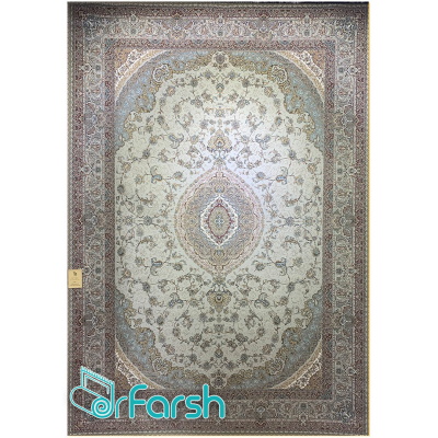 دکتر فرش - فرش 1500 شانه - فرش 1500 شانه قیطران طرح سروناز رنگ کرم سروناز؛ طرحی جدید از قیطران