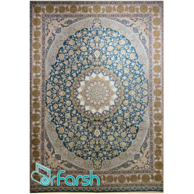 دکتر فرش - فرش 1200 شانه - فرش 1200 شانه قیطران طرح سارا رنگ آبی سارا؛ طرحی جدید از قیطران