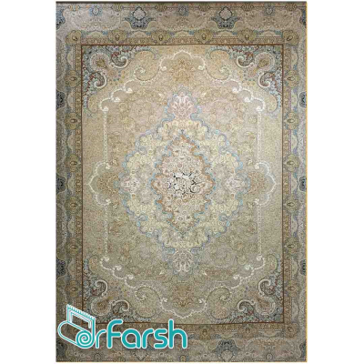 دکتر فرش - فرش 1200 شانه - فرش 1200 شانه قیطران طرح کیانا رنگ کرم + ارسال رایگان + امکان خرید اقساطی | دکترفرش