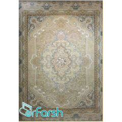 فرش 1200 شانه قیطران طرح کیانا رنگ کرم