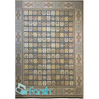 دکتر فرش - فرش 1200 شانه - فرش 1200 شانه قیطران طرح گلاره رنگ سرمه ای گلاره؛ طرحی جدید از قیطران