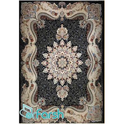 دکتر فرش - فرش 700 شانه - فرش 700 شانه قیطران طرح مهتاب رنگ سرمه ای مهتاب؛ طرحی جدید از قیطران