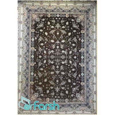 دکتر فرش - فرش 1500 شانه - فرش 1500 شانه قیطران طرح شهرزاد رنگ قهوه ای شهرزاد؛ طرحی جدید از قیطران