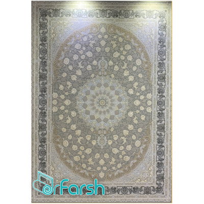 دکتر فرش - فرش 1200 شانه - فرش 1200 شانه قیطران طرح مهناز رنگ فیلی + ارسال رایگان + امکان خرید اقساطی | دکترفرش