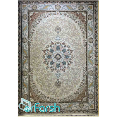 دکتر فرش - فرش 1500 شانه - فرش 1500 شانه قیطران طرح آزیتا رنگ کرم آزیتا؛ طرحی جدید از قیطران