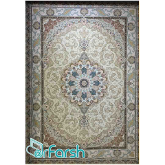 فرش 1500 شانه قیطران طرح آزیتا رنگ نسکافه ای