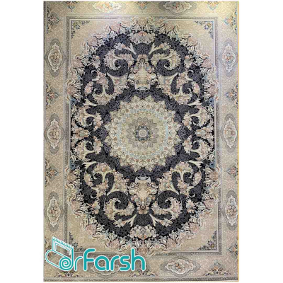 دکتر فرش - فرش 700 شانه - فرش 700 شانه قیطران طرح قاصدک رنگ سرمه ای قاصدک؛ طرحی جدید از قیطران