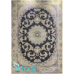 فرش 700 شانه قیطران طرح قاصدک رنگ سرمه ای