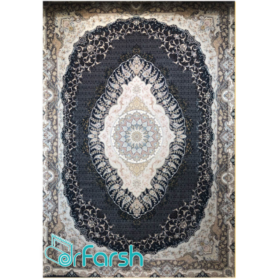 دکتر فرش - فرش 1500 شانه - فرش 1500 شانه قیطران طرح تانیا رنگ سرمه ای تانیا؛ طرحی جدید از قیطران