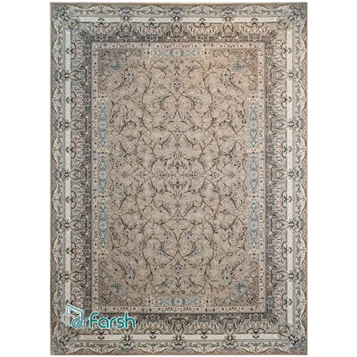 دکتر فرش - فرش 1500 شانه - فرش 1500 شانه قیطران طرح شهرزاد رنگ فیلی + ارسال رایگان + امکان خرید اقساطی | دکترفرش