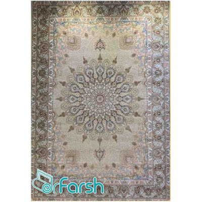 دکتر فرش - فرش 700 شانه - فرش 700 شانه قیطران طرح آتری رنگ کرم آتری؛ طرحی جدید از قیطران
