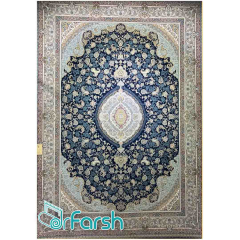 فرش 1500 شانه قیطران طرح سروناز رنگ سرمه ای