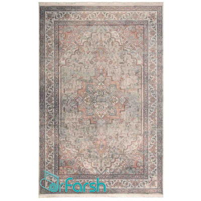 دکتر فرش - فرش وینتیج (کهنه نما) - فرش وینتیج محتشم مدل 100625 رنگ بادامی + ارسال رایگان + خرید اقساطی | دکترفرش