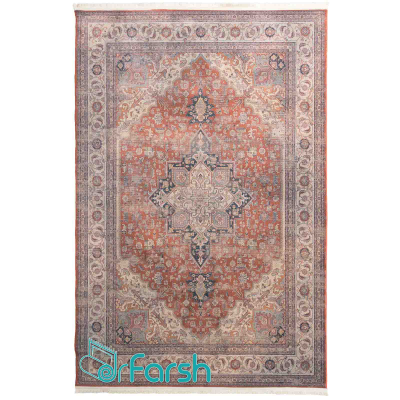 دکتر فرش - فرش وینتیج (کهنه نما) - فرش وینتیج محتشم مدل 100625 رنگ زرشکی فرش وینتیج