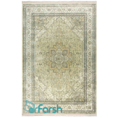 دکتر فرش - فرش وینتیج (کهنه نما) - فرش وینتیج محتشم مدل 100626 رنگ سبز + ارسال رایگان + خرید اقساطی | دکترفرش