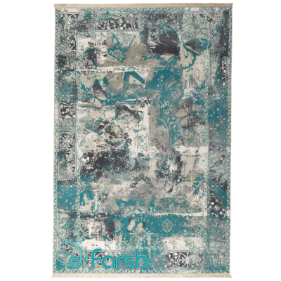 دکتر فرش - فرش وینتیج (کهنه نما) - فرش وینتیج محتشم مدل 100629 رنگ فیروزه ای + ارسال رایگان + خرید اقساطی | دکترفرش