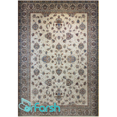 فرش 700 شانه قیطران طرح فرناز رنگ کرم