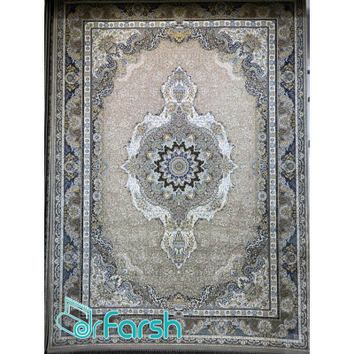 دکتر فرش - 1200 شانه میکرو اکریلیک - فرش 1200 شانه قیطران طرح ساغر رنگ خاکستری ساغر؛ طرحی جدید از قیطران