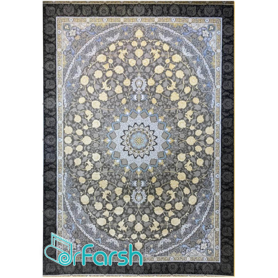 دکتر فرش - 1200 شانه میکرو اکریلیک - فرش 1200 شانه قیطران طرح میترا رنگ طوسی + ارسال رایگان + امکان خرید اقساطی | دکترفرش