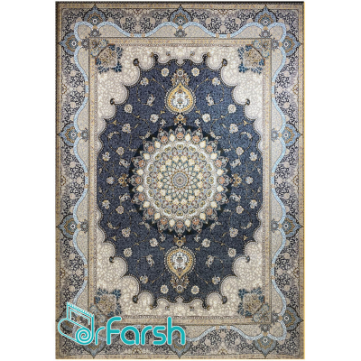 دکتر فرش - فرش 1200 شانه - فرش 1200 شانه قیطران طرح مانی رنگ نوک مدادی مانی؛ طرحی جدید از قیطران