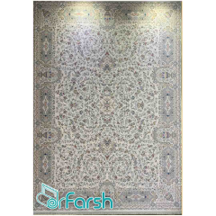 فرش 1200 شانه زرین سیلک مدل 1430 رنگ کرم