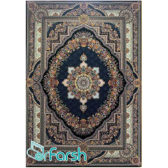 فرش 700 شانه نگین فیروزه مدل سحر رنگ سرمه ای