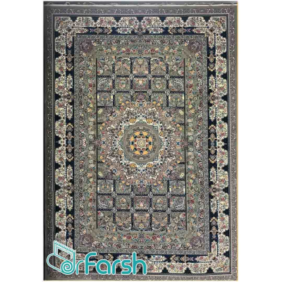 دکتر فرش - فرش 700 شانه - فرش 700 شانه نگین فیروزه مدل رویا رنگ فیلی فرش رویا نگین فیروزه
