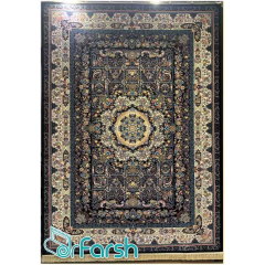 فرش 700 شانه نگین فیروزه مدل رویا رنگ سرمه ای