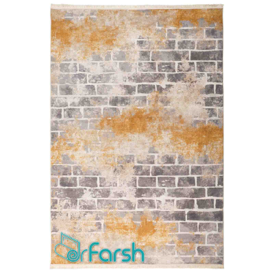 دکتر فرش - فرش ماشینی مدرن - فرش مدرن محتشم مدل 100410 رنگ طلایی فرش مدرن