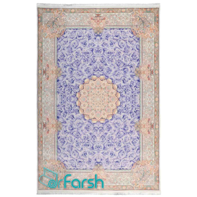 دکتر فرش - فرش ماشینی مدرن - فرش مدرن محتشم مدل 100415 رنگ بنفش فرش مدرن