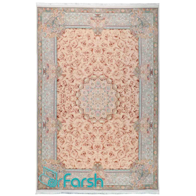 دکتر فرش - فرش ماشینی مدرن - فرش مدرن محتشم مدل 100415 رنگ سالمون فرش مدرن
