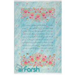 فرش مدرن محتشم مدل 100448 رنگ آبی